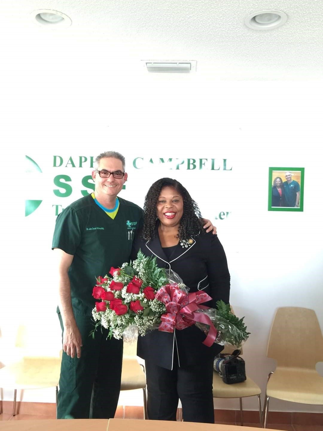 Daphne Campbell at a health center bearing her name